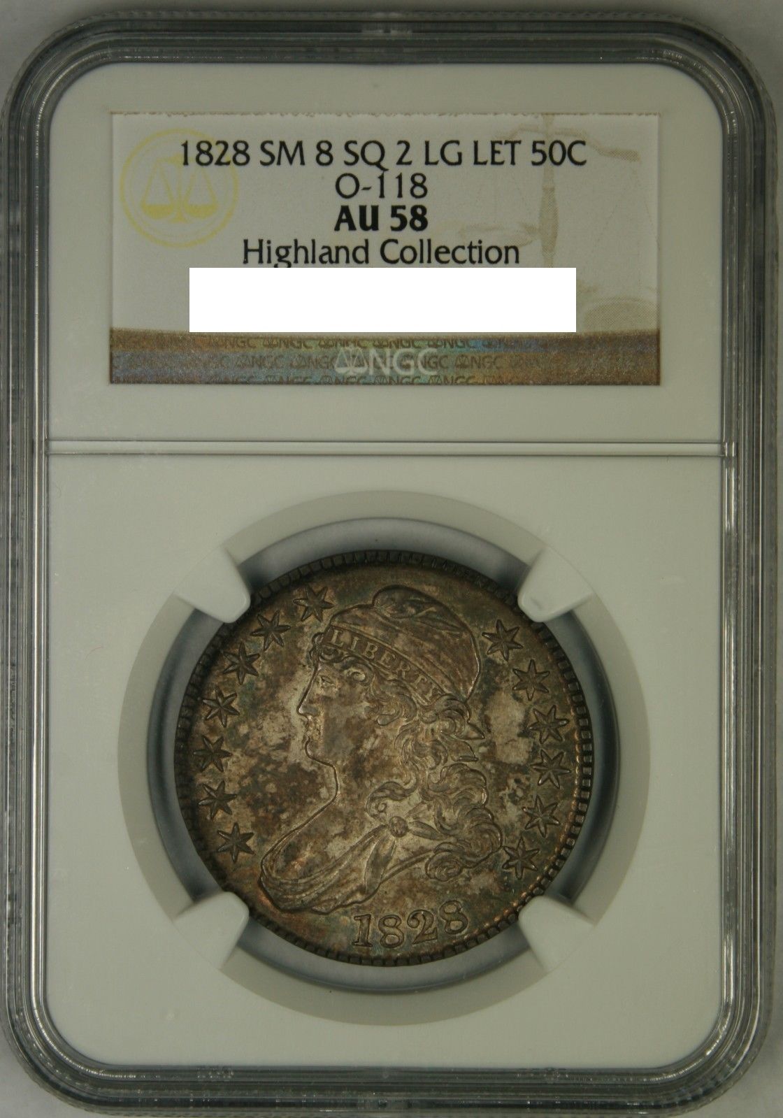 1828-Dark-Toned-Capped-Bust-Half-Dollar---Overton-118-R3